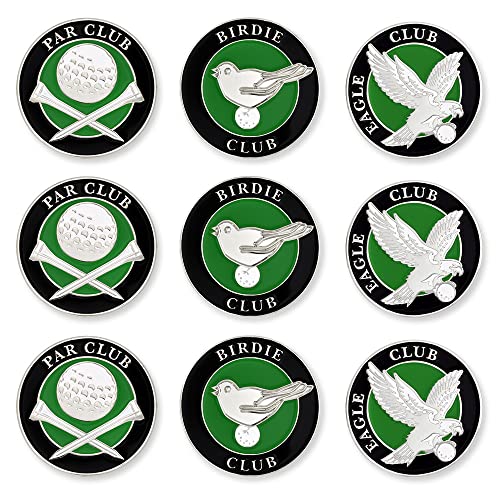PinMart Golf Club Bundle Pack of 9 Golf Ball Markers