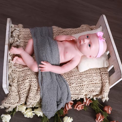 Muñeco bebe realista silicona 18.5 pulgadas miniatura 3