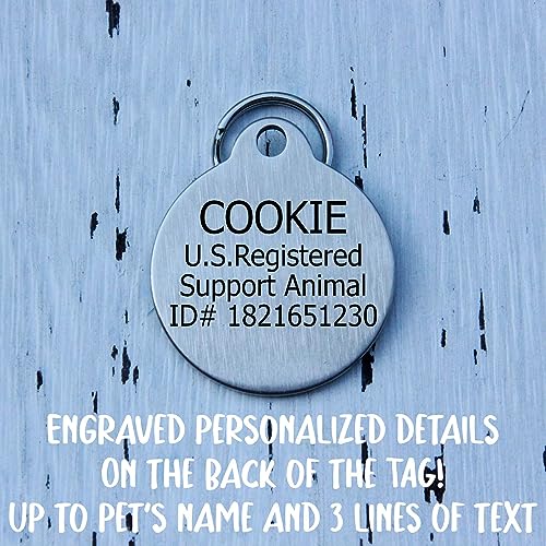 Personalizierte ESA Emotionale Unterstützung Tier Hundemarke mit Gravur, Service Dog Diensthundemarke Diensthunde Tiermarke Abzeichen, Hundegeschirr Hundeweste mit Custom Name graviert
