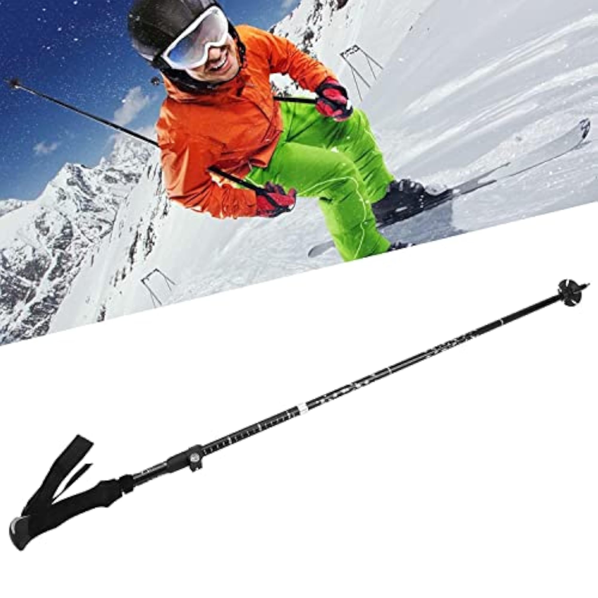 Trekking Poles, 5 Section Collapsible Walking Stick for Hiking