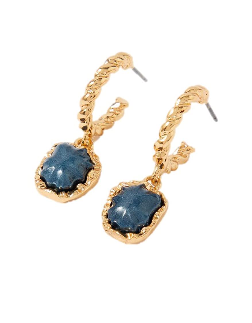 Accessorize London Dfg Country Retreat Twist Hoop Stone Drop Earring|One Size, NAVY (MN-28102041001) (B09HC27BL7) Amazon Price History, Amazon Price Tracker