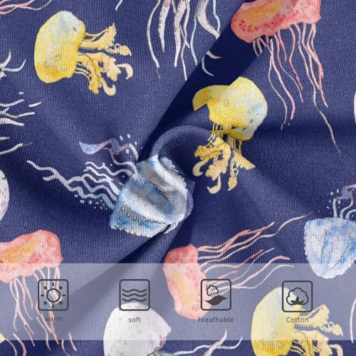 Little Girl Underwear Toddler Panties Kids Undies Jellyfish Blue Soft Cotton Briefs 2T-8Y3