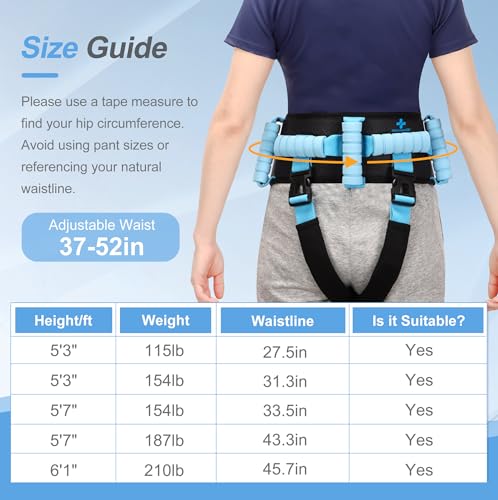 Gait Belt Transfer Belts with 7 Handles and 2 Leg Straps for Seniors,Medical Nursing Safety Patient Assist for Elderly, Disabled, Physical Therapy, Caregivers,with Quick Release Buckle - Image 3