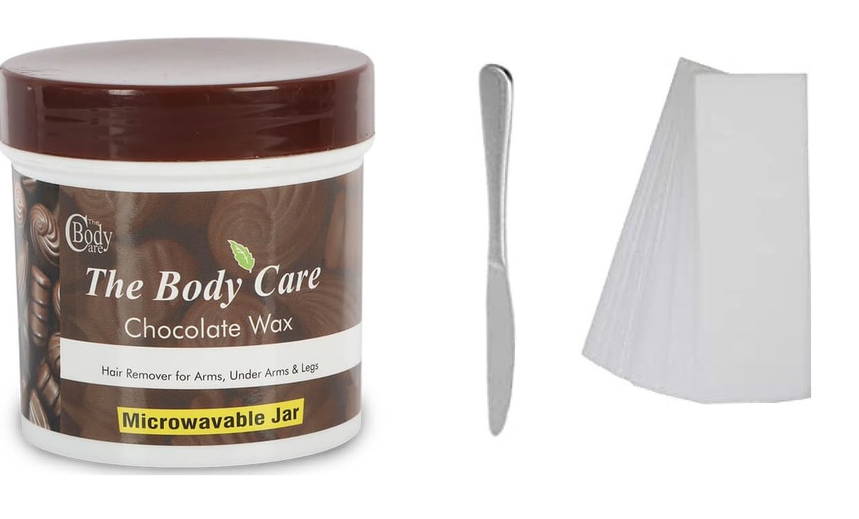 The Body Care Combo Wax Kit | Microwavable Chocolate Hot Wax 200g + 40 Strips + 1 Knife | Compact Waxing Kit (B0DFPXBXYM) Amazon Price History, Amazon Price Tracker