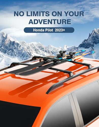 Image of Roof Rack Cross Bars 300lbs Compatible with Honda Pilot 2023 2024 2025 2026 Elite Sport Touring Trailsport (Except LX and EX-L) with Raised Side Rails, Heavy Duty Crossbar Luggage Racks