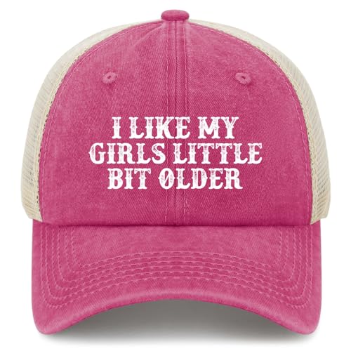 I Like My Girls Little Bit Older Trucker Hat Men Trendy Mesh Cap for Summer