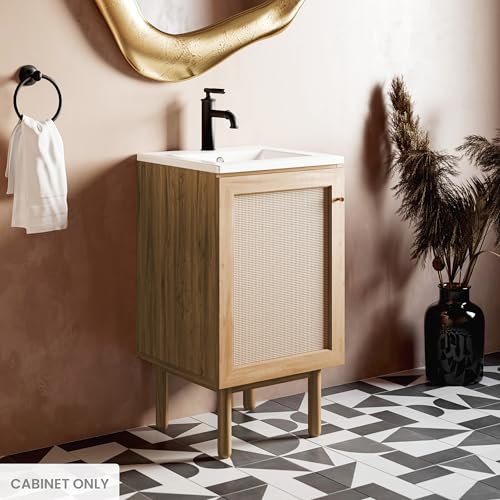 Image of Classe 18 inch Bathroom Vanity in Oak Cabinet Only Bath Sink Cabinet Sink Included