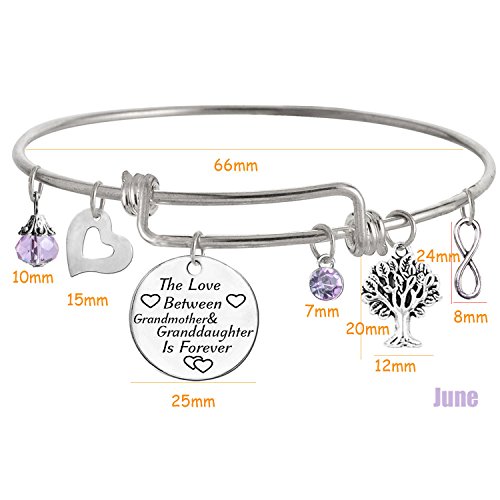 Image of The Love between Grandmother and Granddaughter is Forever Bracelet