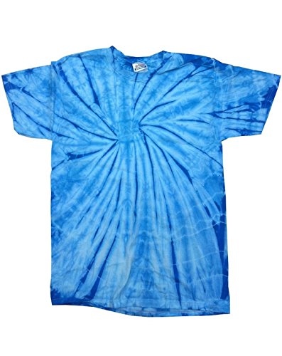 Colortone Spider Tie Dye Youth Tee (Royal Blue) (L)