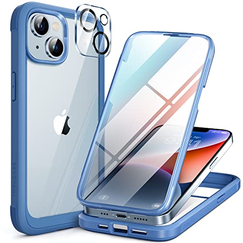 Miracase Bumper Series for iPhone 14 Bumper Case 6.1 inch, Full-Body Protective Bumper Phone Case, Blue