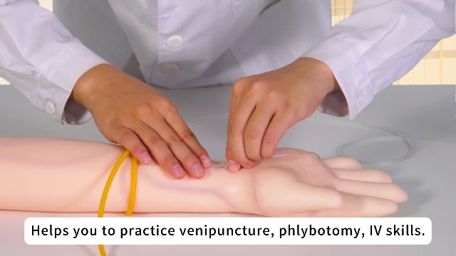 Image of Phlebotomy IV Practice Model, Arm Venipuncture Practice Intravenous Training Kits for Student Nurse Procedures Exercise IV Skills