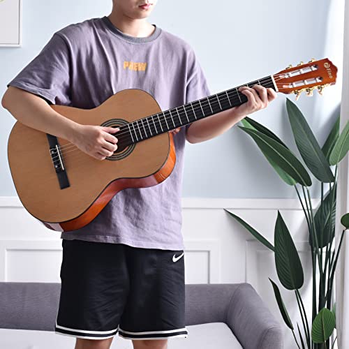 Fino Classical Guitar 39Inch Nylon Strings Guitar Full Size Classical Guitar For Beginners 4 Picks Classical Guitar With Gig Bags(Natural) #TOP7
