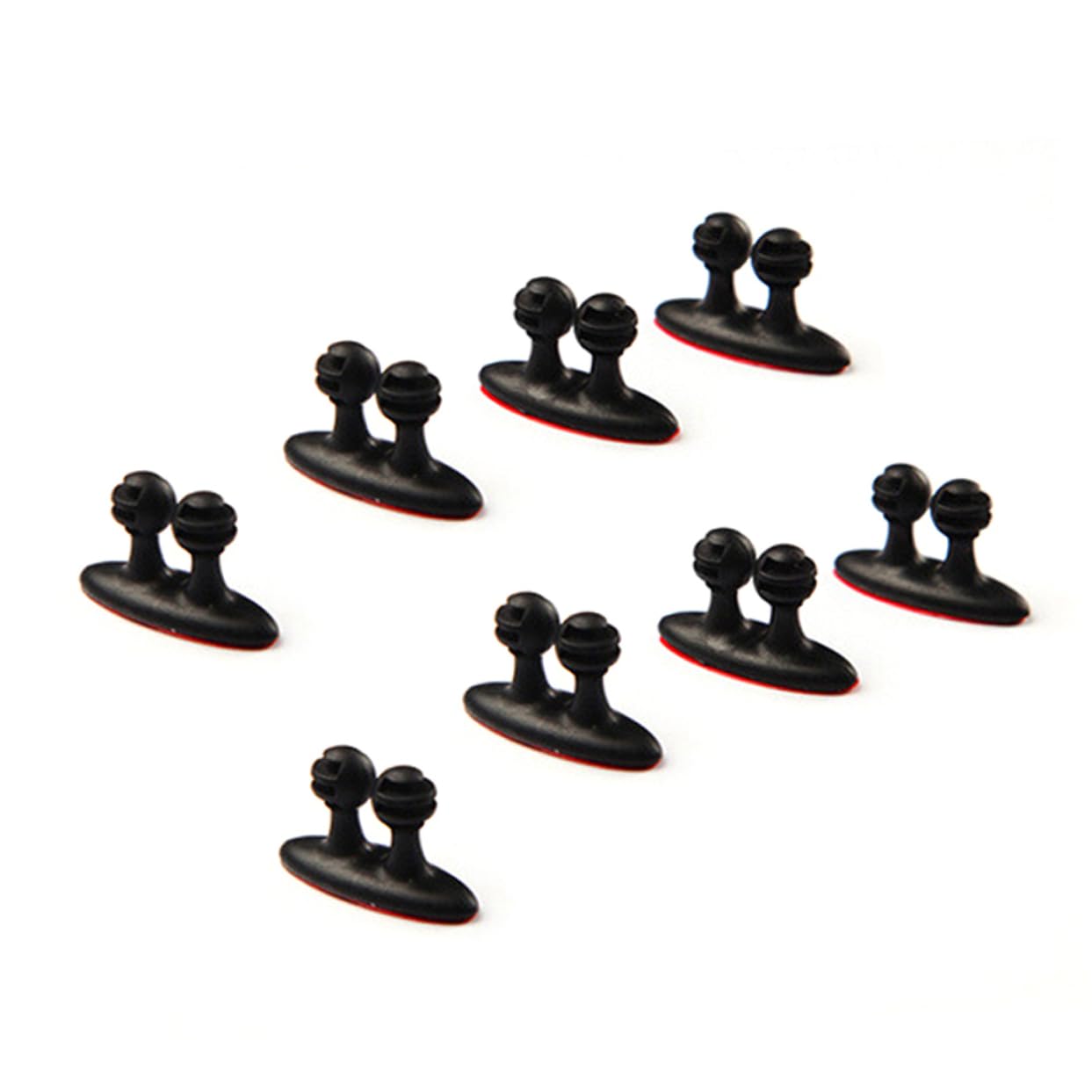 jojofuny 96stücke Teiliges Kabelbinder Clips Praktische Für Auto Und Haushaltskabel Vielseitige Organizer Für Ladekabel Und Ohrhörer Selbstklebend Und Platzsparend Schwarz