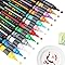 Rotuladores Acrílicos 12 Colores Rotuladores para Porcelana para Cerámica para Vidrio para Piedras Set de Marcadores Acrílicos Permanentes para Tazas Madera Plástico y Decoración