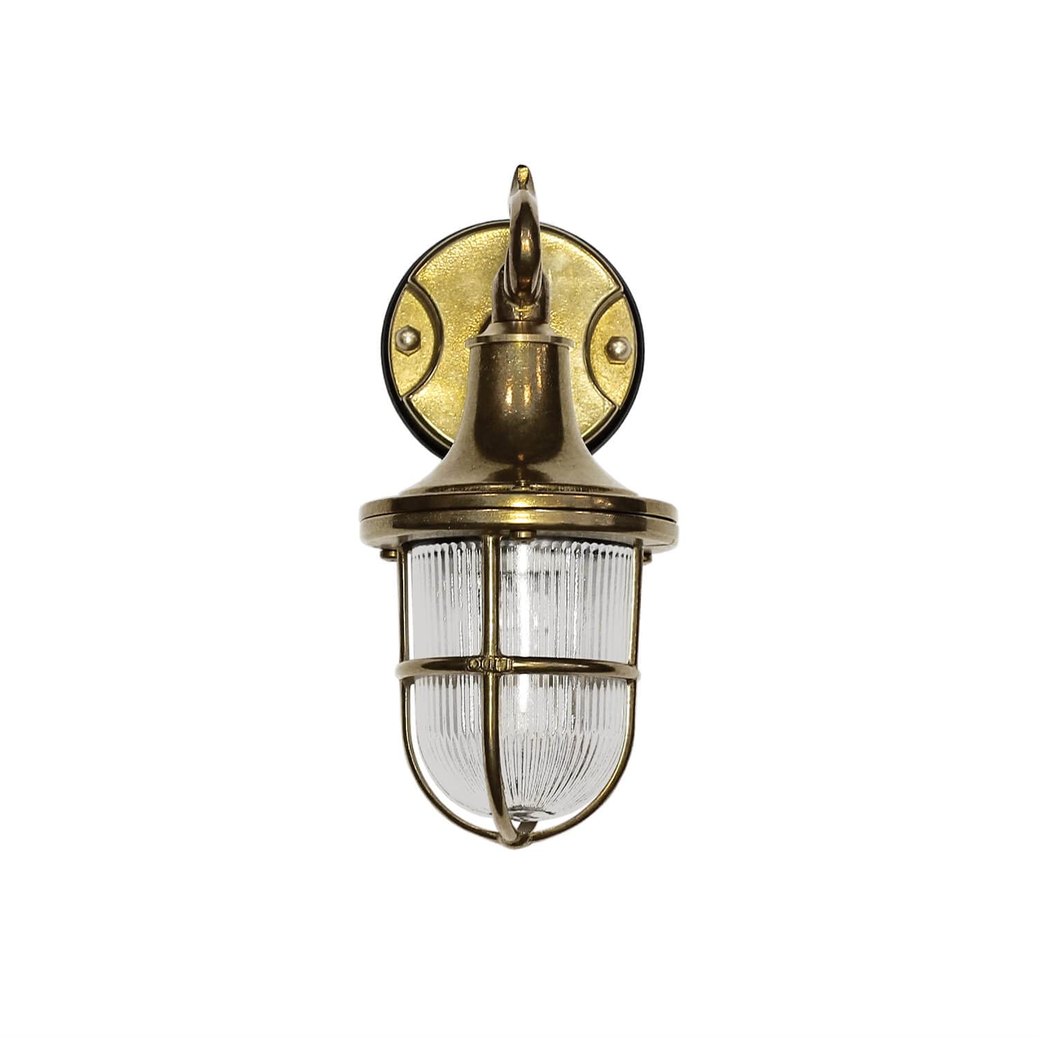 Applique murale extérieure en laiton verre IP64 terrasse porte d'entrée H:25 cm E27 style maritime rustique SANTORIN