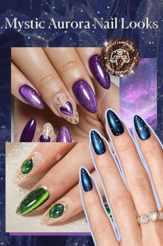 Image of AZUREBEAUTY HEMA-Free 15ML Cat Eye Gel Polish Set, 6 Colors Magnetic Gel