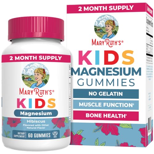MaryRuth's Kids Magnesium Gummies, 50mg Magnesium Citrate for Kids 4+, 60ct