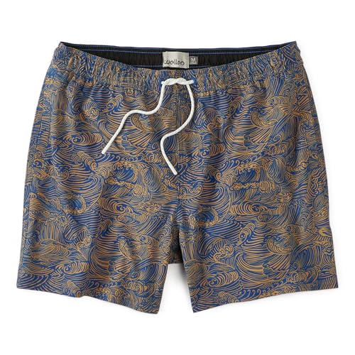 Huckberry Wellen Men's Swim Trunks - Performance Lined Swim Shorts, in 5