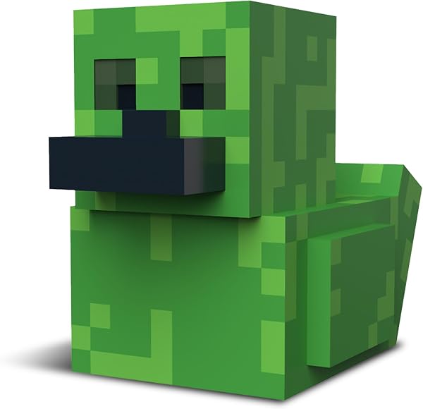 TUBBZ: Minecraft – Creeper Hostile Mob gumowa kaczka kolekcjonerska zabawka | Oficjalny produkt Minecraft – winylowa fig