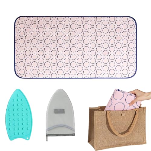 Alfombrilla de plancha para planchar - Mesa de planchar portátil con superficie resistente al calor | Cubre la manta de presión para coser, suministros edredones, para secador de