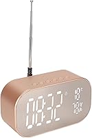 Vista 8 de ASHATA Radio despertador digital con pantalla LED, altavoz Bluetooth, radio AM FM, reloj despertador multifunción con receptor y cable, micrófono
