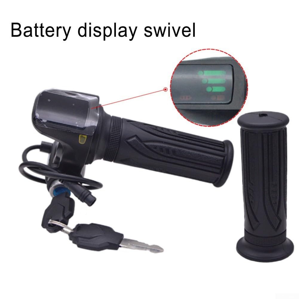 Manopola acceleratore per bici, interfaccia impermeabile a 6 pin, impugnatura per acceleratore elettrico per scooter elettrici, chiavi di avvio