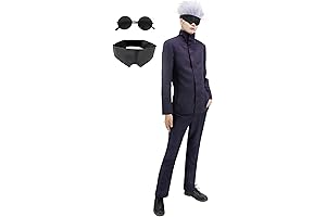 Winxinbu Men's US Size Satoru Cosplay Costume Uniform with Accessories