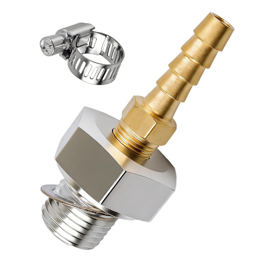 LS Oil Priming Tool Kit Oil Pump Primer Tool with M16x1.5 LS Oil Pressure Adapter and 1/8 NPT Hose Barb Brass Fitting Pre Oiler Tool for GM LS Engine LS1 LS3 LSX 4.8 5.3 6.0 6.2