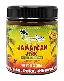Reggae Spice Jamaican Jerk Marinade | 60-Second Authentic Wet Rub Seasoning Sauce for Cooking Meats | Gluten Free, Vegan, and Keto Friendly | Sweet or Spicy Flavor Wet Paste (Hot & Spicy)