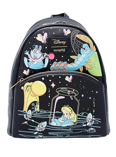 Loungefly Disney Alice In Wonderland Glow-In-The-Dark Characters Mini Backpack MULTI