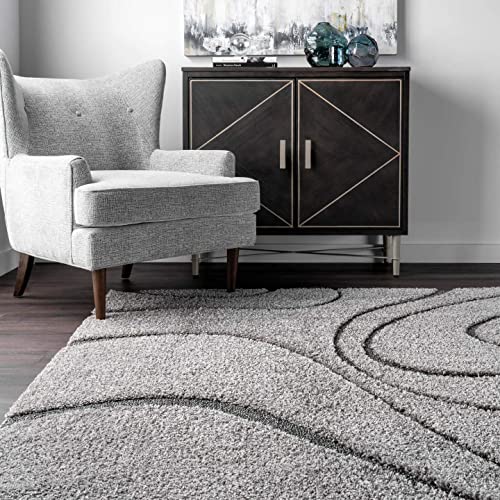Image of Carpet for Living Room 10x10 Feet Round Anti Skid Rug Colour Dark Grey