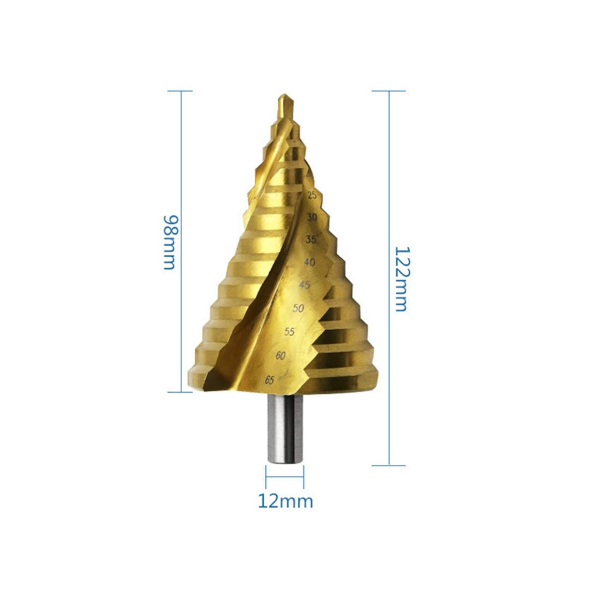 Broca escalonada profesional CFH665 HSS para acero inoxidable, metal, madera, plástico, etc
