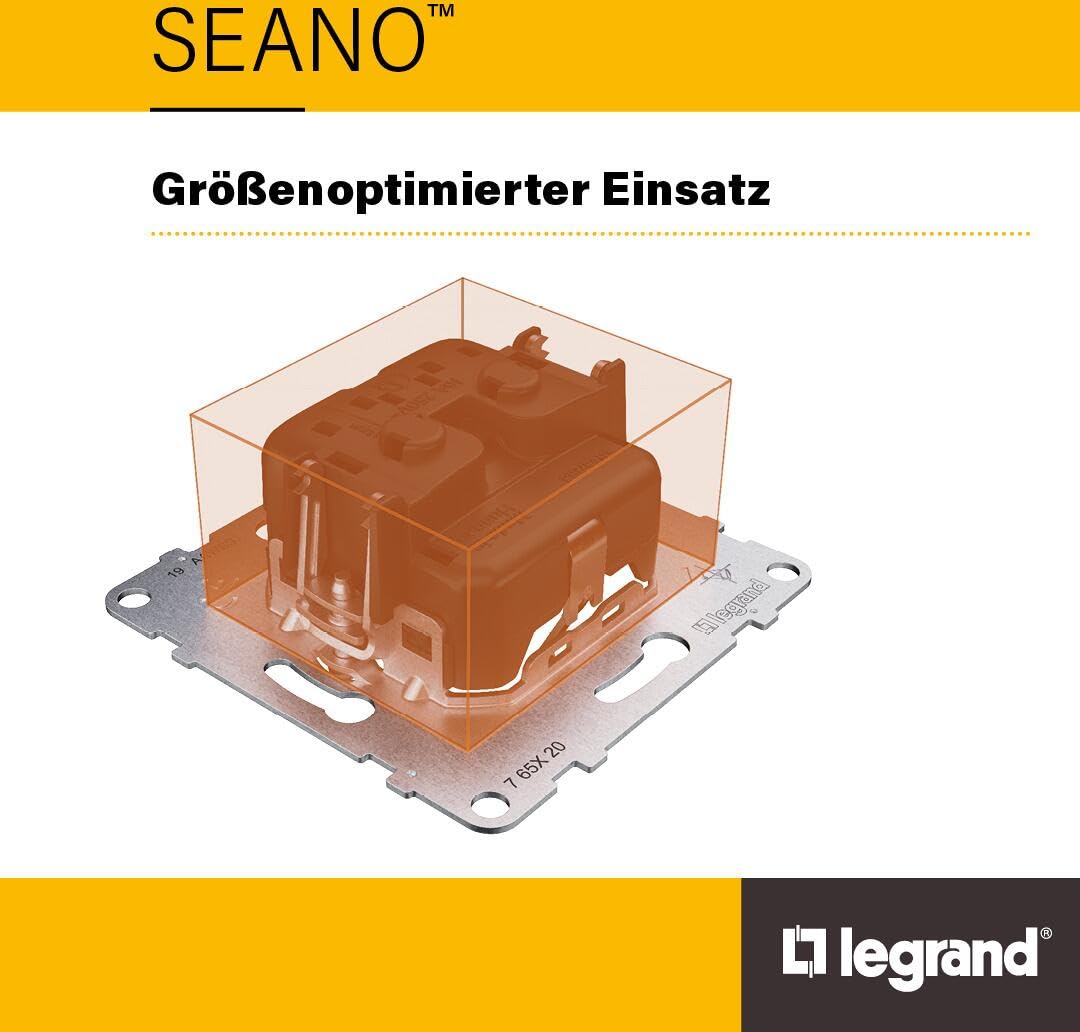 LEGRAND, Seano 765036 Mécanisme de minuterie 2 à 120 minutes, réglage de l'heure par bouton rotatif, raccord à 2 fils, bornes à vis