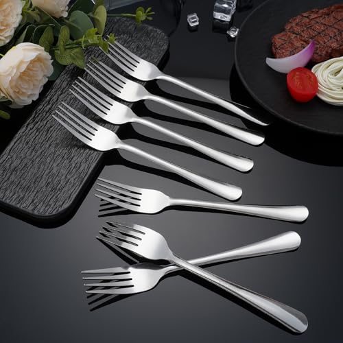 Image of 60 PCS Dinner Fork Set - Windsor Stainless Steel Silverware Fork 7.1 Inch with Dishwasher Safe Flatware Forks for 60,Table Forks for Home,Kitchen or Restaurant