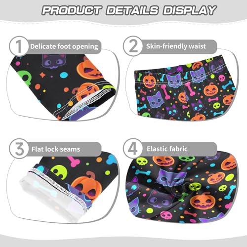 senya Girls Printed Leggings Yoga Pants Pumpkin Bone Skullbone Cat Pattern for Kids in 4t to 10 Years, 4T3