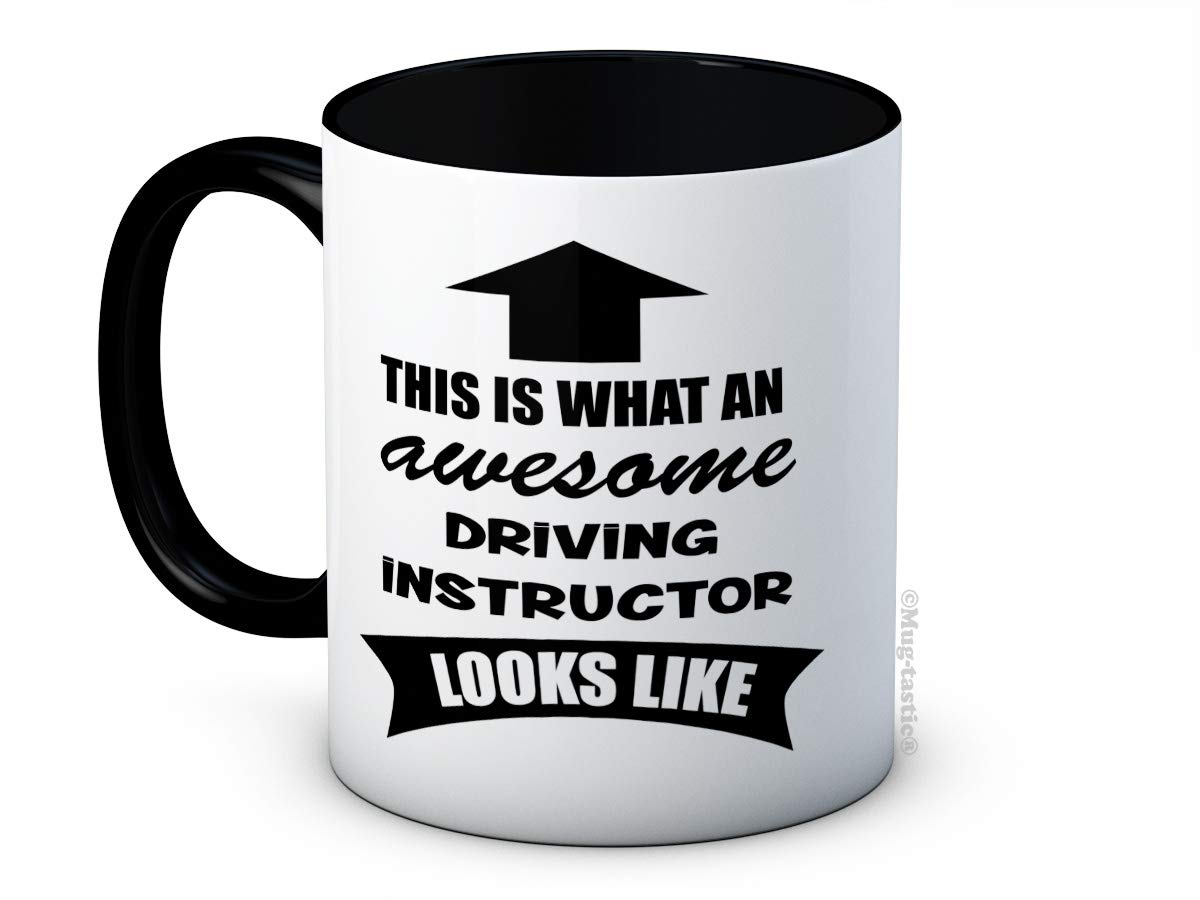 mug-tastic This is What an Awesome Driving Instructor Looks Like - Funny Ceramic Coffee Mug