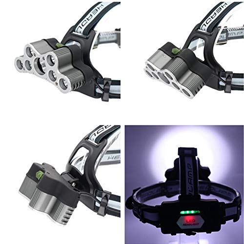 Latarka czołowa 9 LED reflektor wędkarski reflektor USB ładowalna lampa myśliwska latarka LED z gwizdkiem latarka + kabel USB