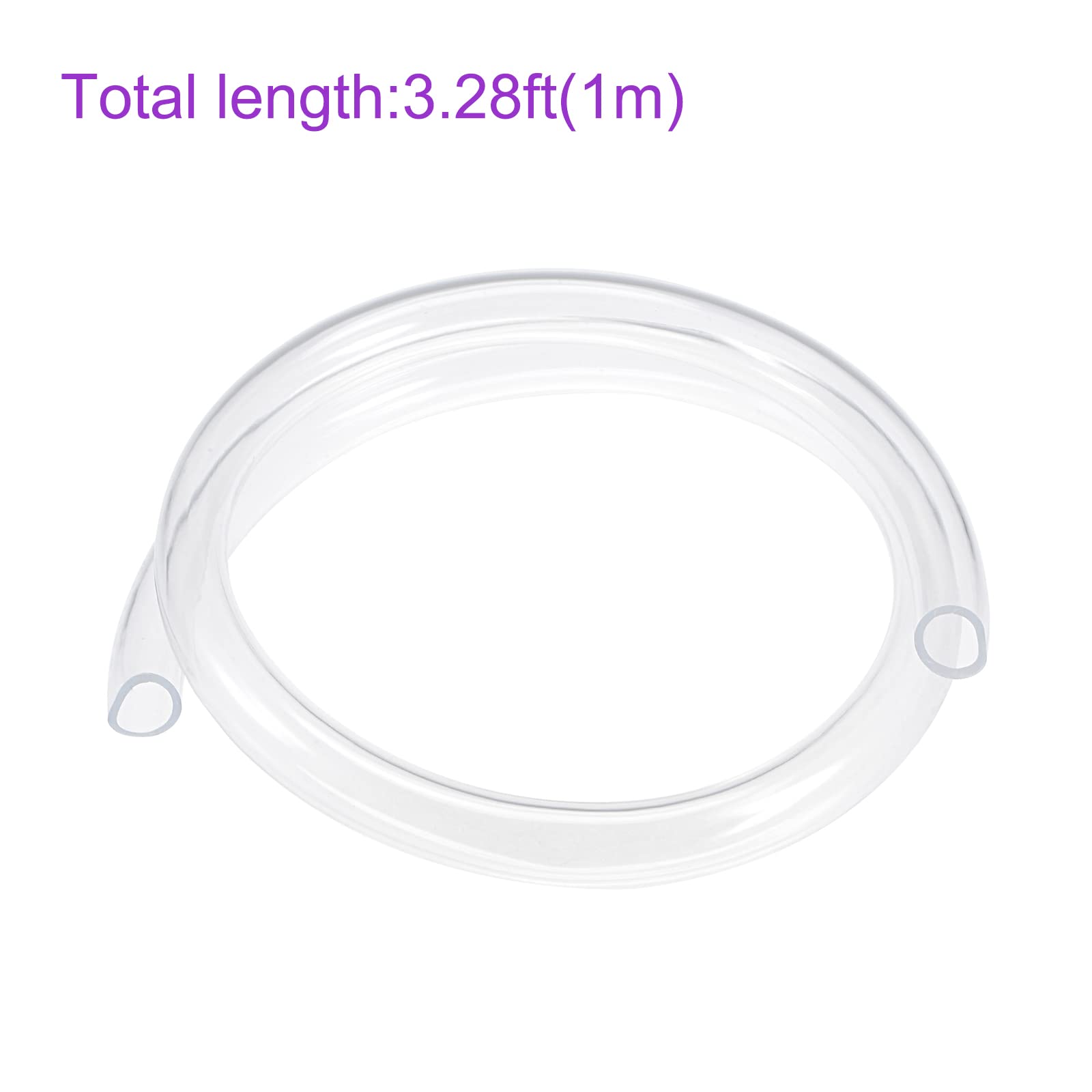 DMiotech 45 mm ID 53 mm OD Transparent PVC Flexible Flexible Vinyl Hose