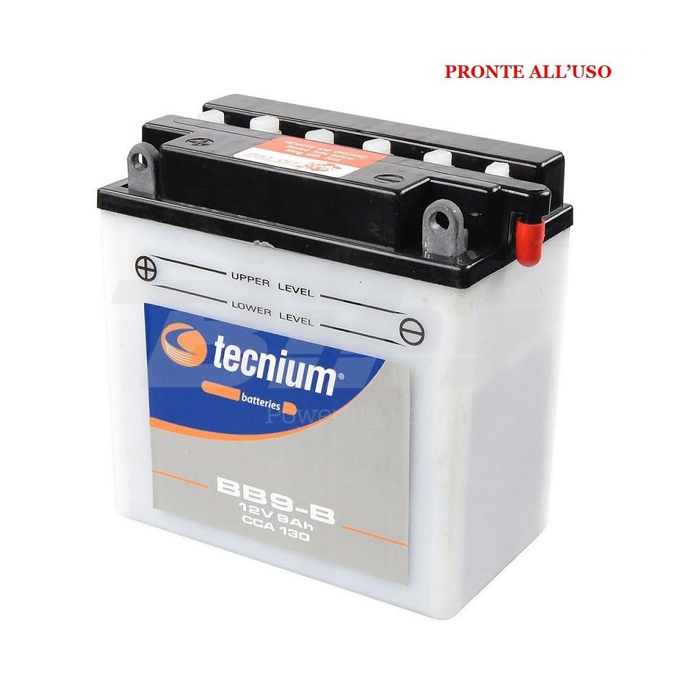 COMPATIBILE CON PIAGGIO Vespa LX (M44200) 150 da anno 2005 al 2006 BATTERIA YB9-B TECNIUM BB9-B FORNITA COMPLETA PER L'UTILIZZO MOTO SCOOTER BATTERIE 9 AMPERE 12 VOLT 135X75X139MM