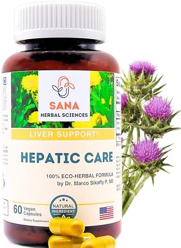 Liver Health Milk Thistle Supplement | Active Liver Cleanse Detox & Repair for Fatty Liver Support with Organic Turmeric and Dandelion Root | 1800mg Herbal Daily Dose for Your Liver | by Sana Herbal