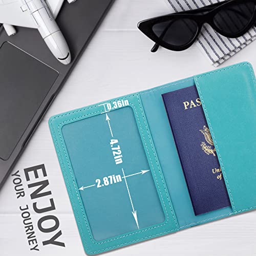 Image of TIGARI Passport Holder for Travel Women Men, Valentines Day Gifts PU Leather Wallet Cover Case Sleeve, Waterproof Protected Document Organizer, Vacation Plane Cruise Travel Essentials