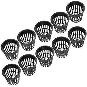 Esenlong 10 stks/set duurzaam veilig plastic hydrocultuur mand cup voor tuin balkon planten (zwart)
