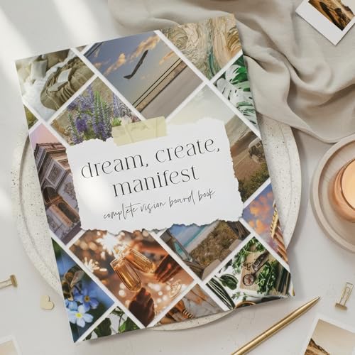 Inspirational Vision Board Book - A Complete Supplies Kit to Unleash Your Dreams/Goals with Motivational Pictures, Quotes & Clip Art - Perfect Magazine for Achieving Success in All Areas of Your Life