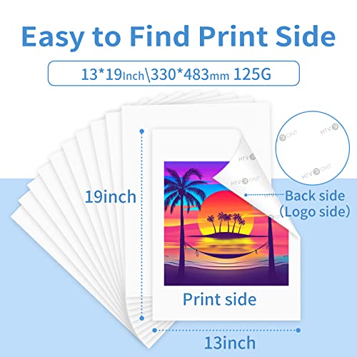 Image of HTVRONT Sublimation Paper 13x19 Inch - 120 Sheets Easy to Transfer Sublimation Paper for T-shirts, Tumblers, Mugs (A3+) | High Transfer Rate,Quick-Dry Formula,Universal Compatibility,Beginner-Friendly Sheets,No Curl