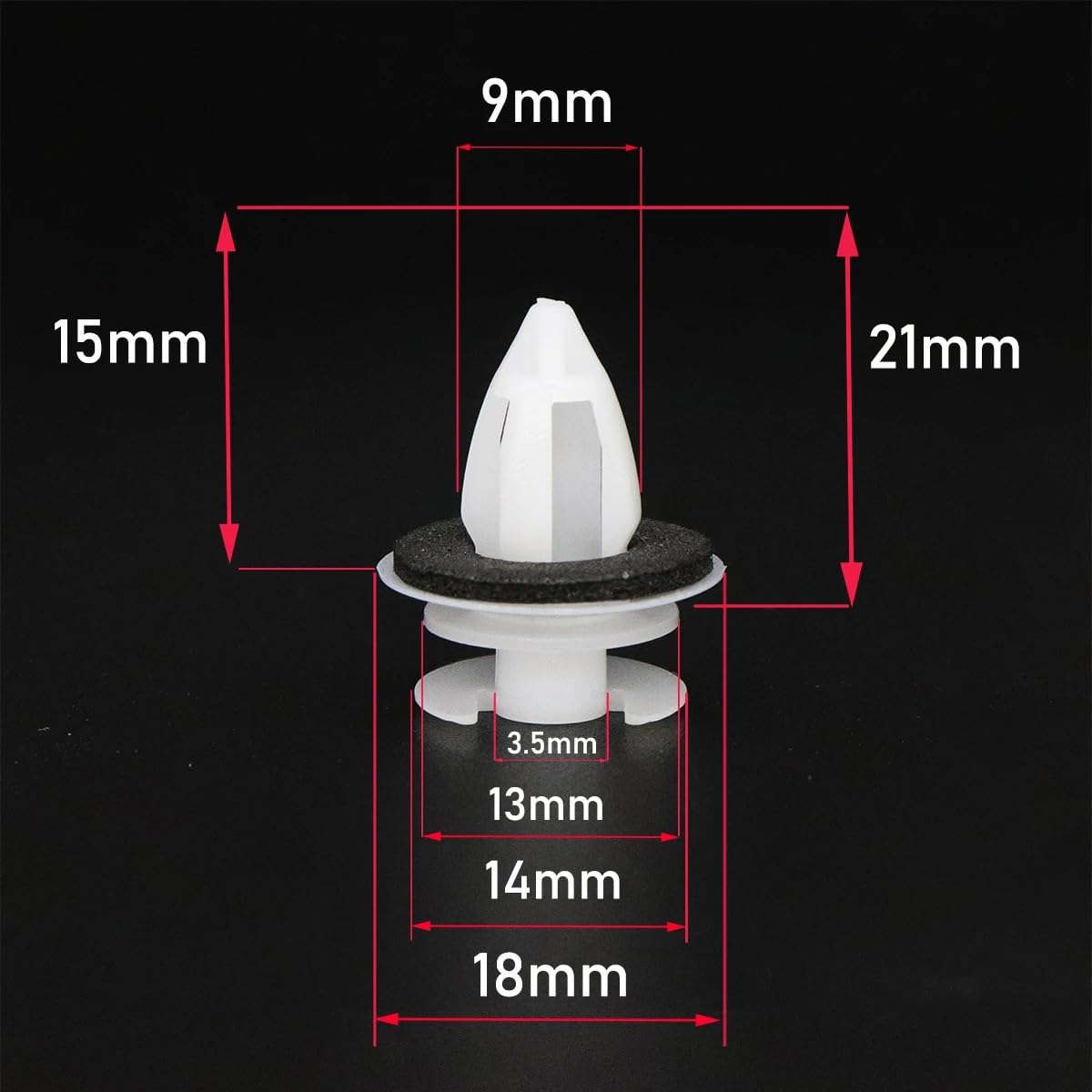 Qiilu 500pcs Clips Agrafe Rivets en Plastique Fixation de Protection pour Auto Voitures