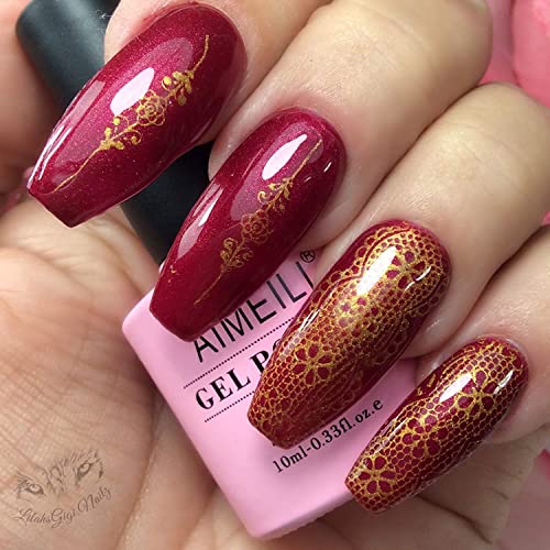 Esmalte de uñas gel UV LED Rojo Baroness 10ml miniatura 3