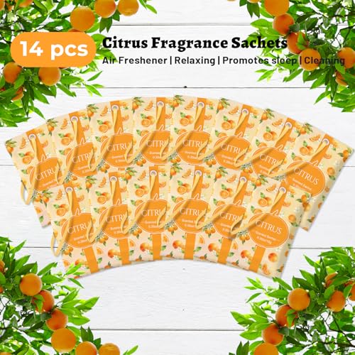 Image of STRN Scented Sachets for Drawer and Closet, Citrus Scent 14 Packs for Home