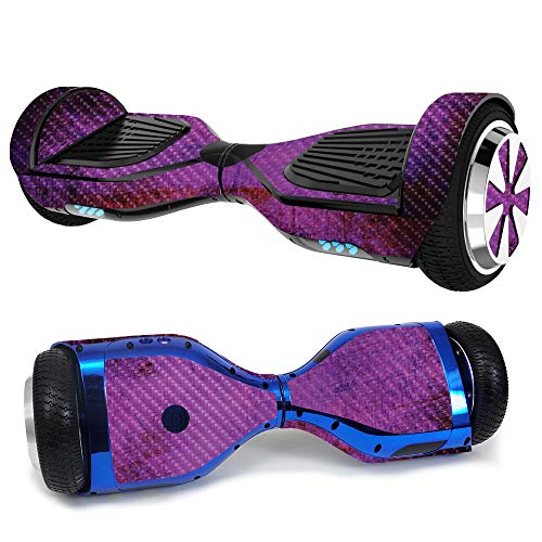 MightySkins Carbon Fiber Skin for Ultra Hoverboard - Purple Sky | Protective, Durable Textured Carbon Fiber Finish | Easy to Apply, Remove, and Change Styles | Made in The USA