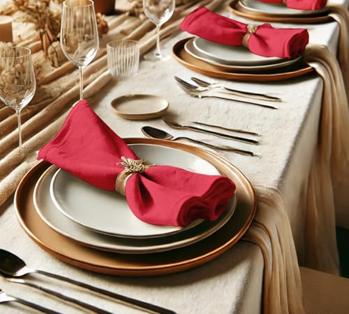 Servilletas de sarga de algodón de lujo para banquetes de gala 6