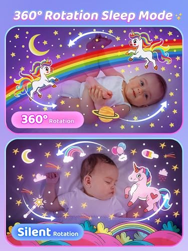 Pikoy Night Light For Kids+15 Films+Sound Machine For Kids Night Light Projector,Rotation Light Projector For Bedroom,Remote+Rechargeable Toddler Night Light,Kawaii Unicorn Gifts For Girls Night Light thumb #4
